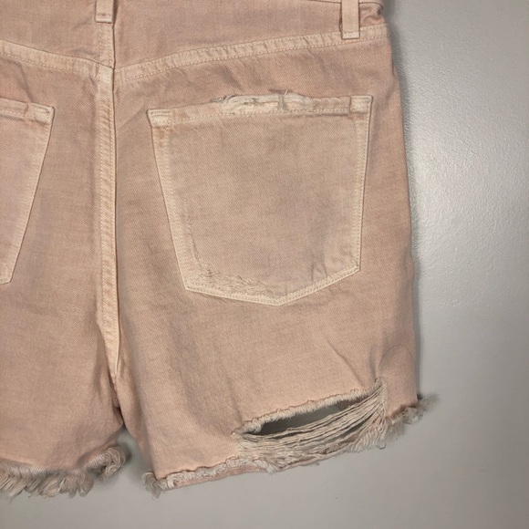 J. Brand High Rise Distressed Pink Jean Shorts - Picture 3 of 8
